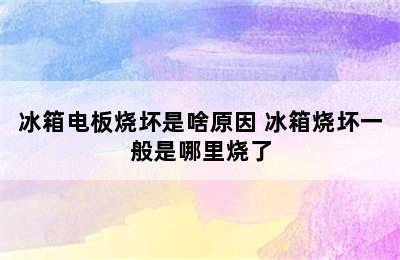 冰箱电板烧坏是啥原因 冰箱烧坏一般是哪里烧了